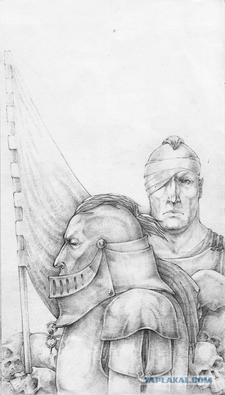 Работы сухой кистью художника Елены Коваленко