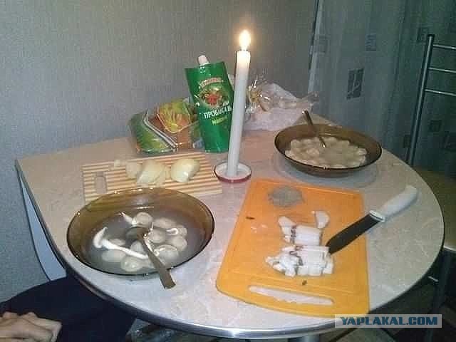 Завтрак деревенского холостяка.