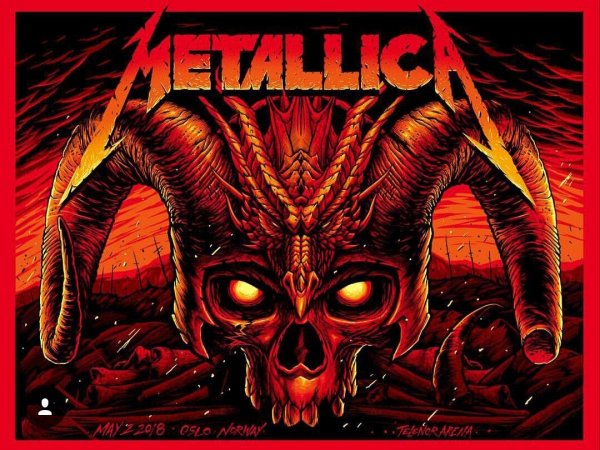 Концертные постеры от Metallica...