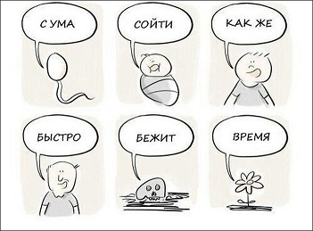 Жизнь человека за 1 минуту, в лицах