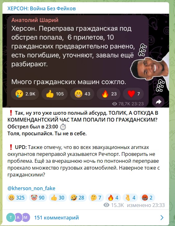 Модель затопления Херсонской области в случае подрыва дамбы