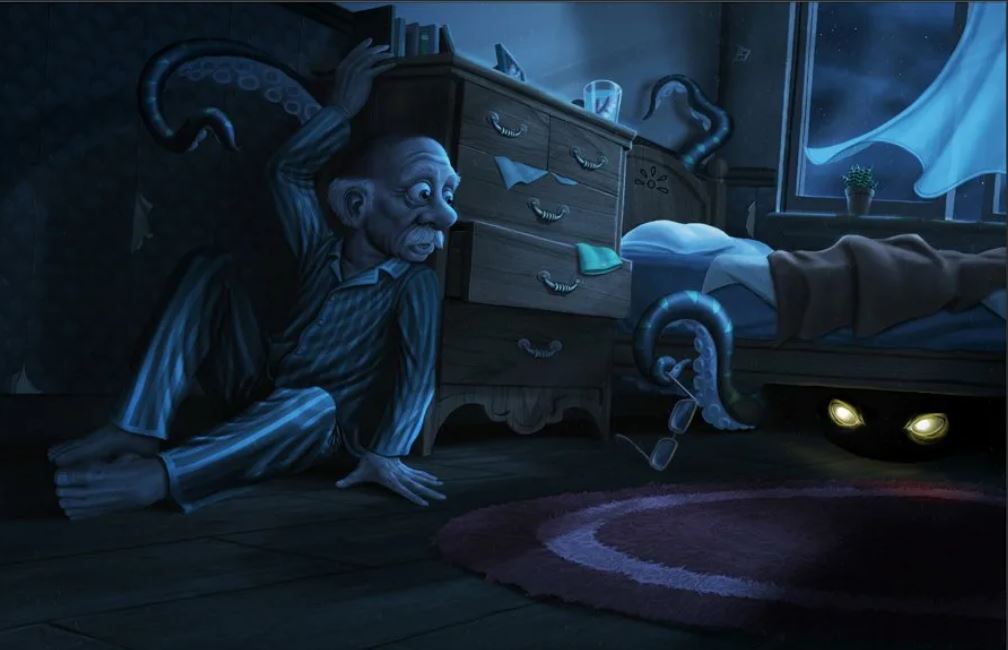Ужасный ночной. Страшные монстры под кроватью.