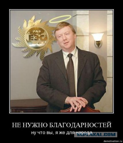 Чубайс попросил у Путина 90 млрд рублей