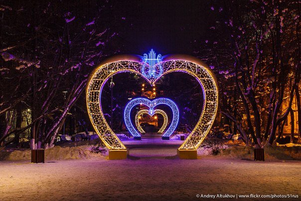 Полярная ночь в Мурманске