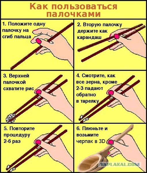 Инструкция: Как научиться есть рис палочками