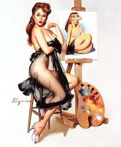 PIN-UP искусство Old school