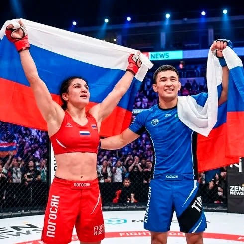 Я горд выступать за Россию» — этническая армянка Диана Погосян и омский казах Ильяс Хамзин ответили хейтерам и подняли флаг РФ на турнирах