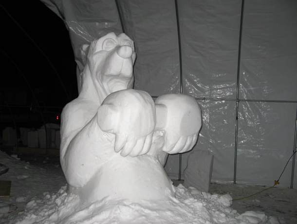 Резка по снегу по-юконски