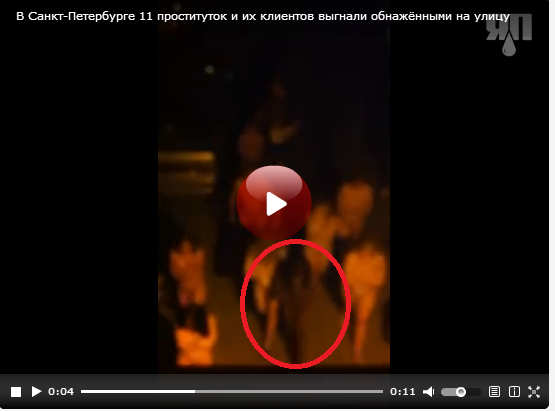 В Санкт-Петербурге 11 проституток и их клиентов выгнали обнажёнными на улицу