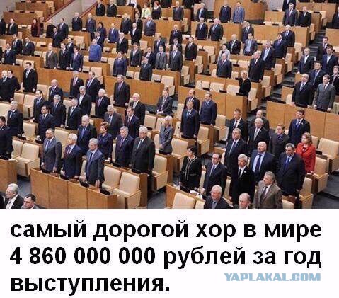 20 к 1 - таково соотношение зарплаты депутата к среднему доходу россиянина