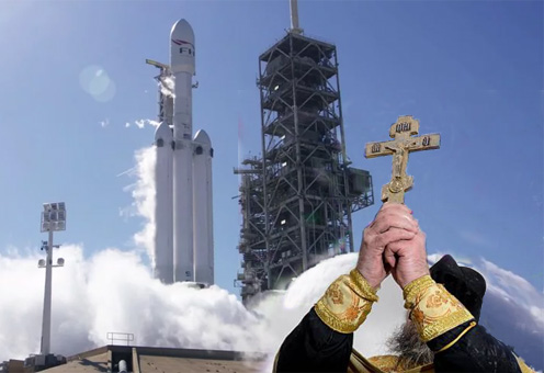 Запуск Falcon Heavy к Марсу от SpaceX