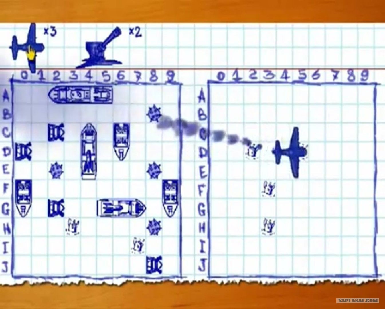 Поле для морского боя распечатать бесплатно