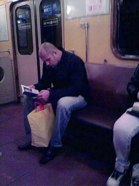Сергей Брин в метро