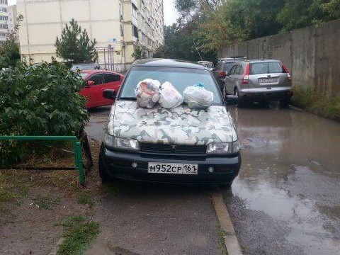 Поставил машину на пешеходной дорожке...