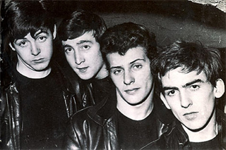 The Beatles и трио The Vernons Girls на съёмках телешоу "Thank Your Lucky Stars", 1963 год, Великобритания