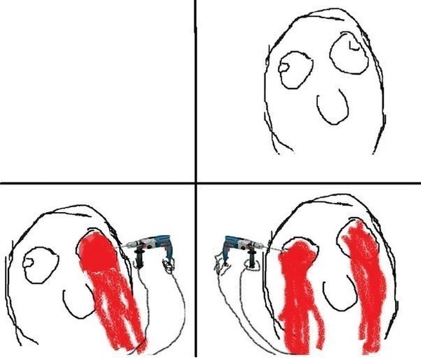 Ушатала двоих