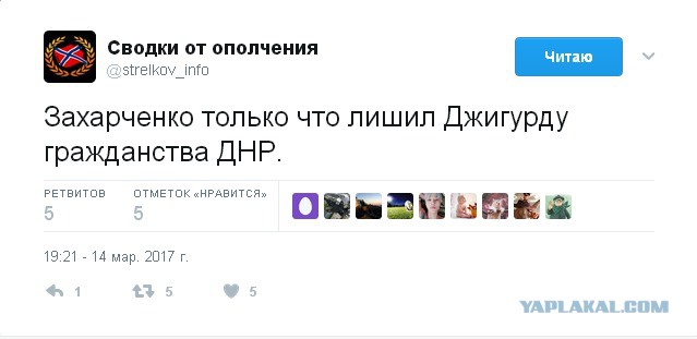 Джигурда заявил, что поедет на «Евровидение-2017» от ДНР