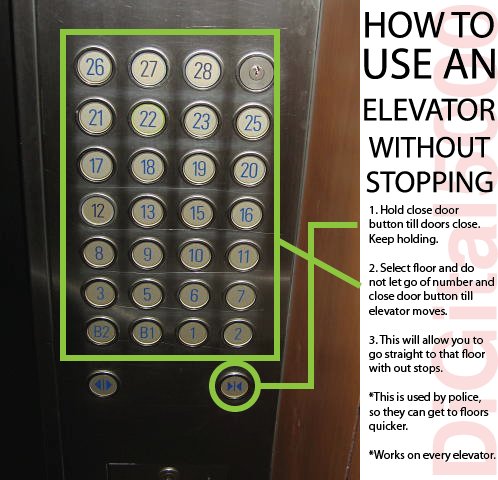 Как ехать на лифте без остановок