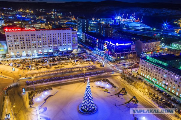 Полярная ночь в Мурманске