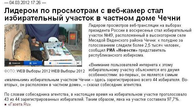 Веб-камеры на избирательных участках