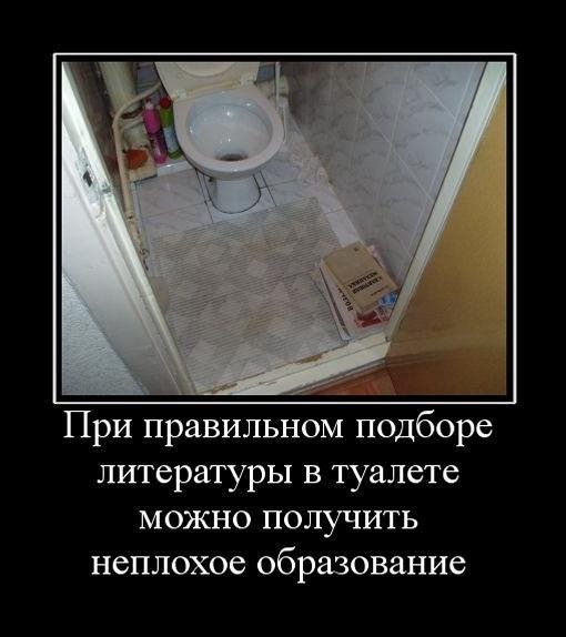 Пошел в туалет, чего почитать?