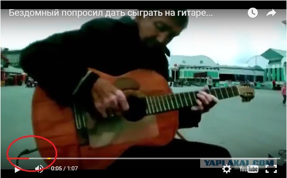 Бездомный попросил дать сыграть на гитаре...