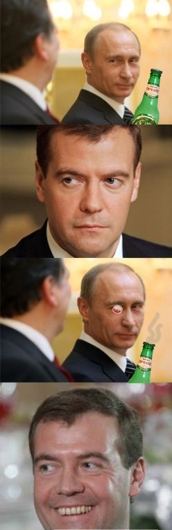 Фотожаба: Путин развлекает Медеведева