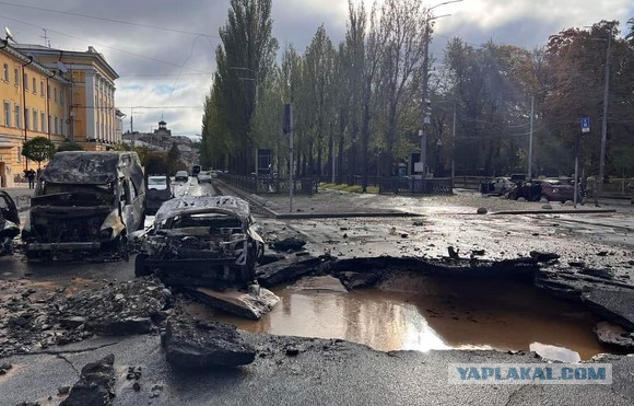 Прилет калибров по киевской тэц