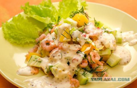 Креветки, Кампари и свиная икра