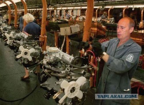 Путин ехал на трех Калинах