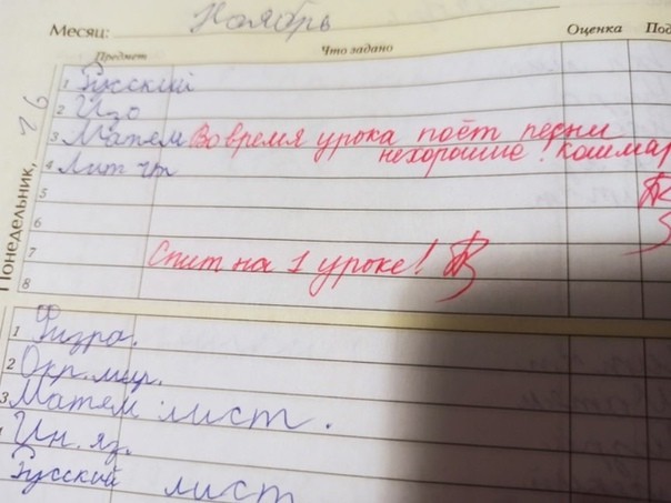 17 учительских пометок в школьных дневниках, которые заставили родителей рассмеяться