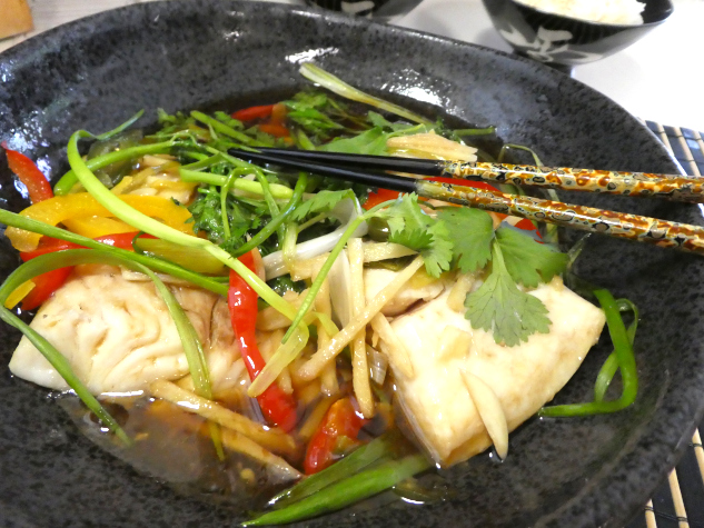 Рыба на парУ по-китайски