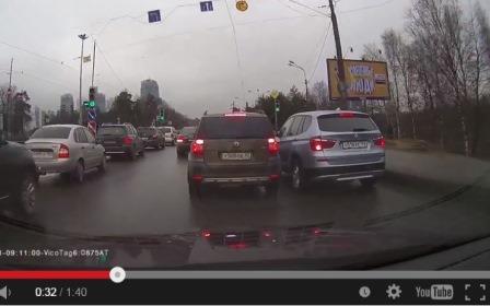 Фееричная дура "учитель" на BMW!