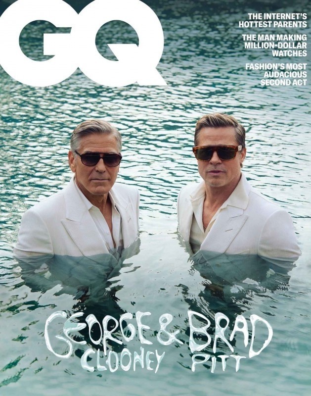 Вчера журнал GQ выпустил новую обложку с Питтом и Клуни