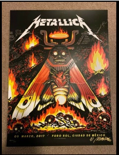 Концертные постеры от Metallica...
