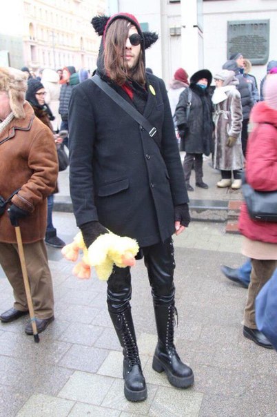 Москва, Тверская, многотысячный митинг протеста, вид сверху (снято с дрона)