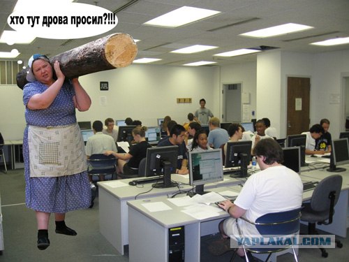 фотожаба: с бревном