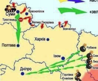 Две карты Украины от 19 марта 22 года