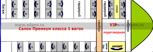 Сапсан 6 вагон схема с окнами