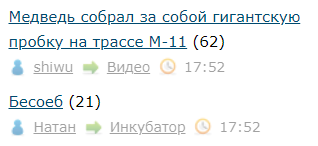 Медведь собрал за собой гигантскую пробку на трассе М-11