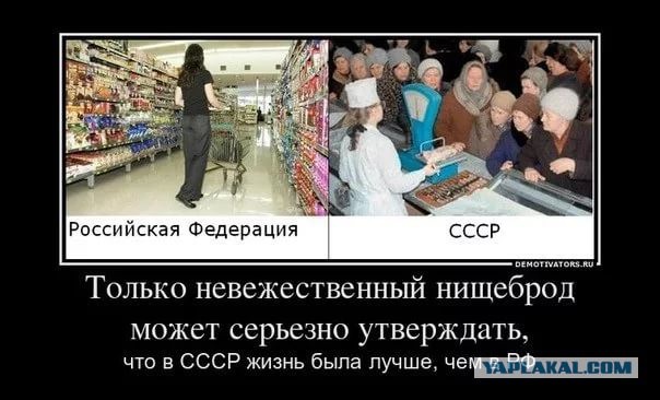 Сопоставление показателей СССР и РФ.