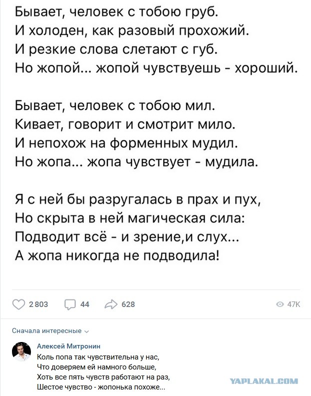 Комментарии к постам в разных группах