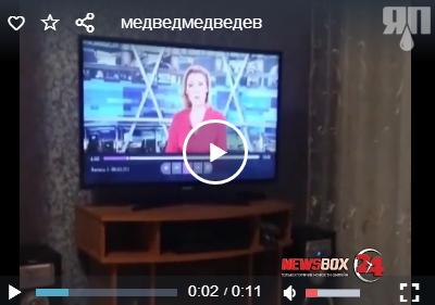 Медвед Медведев - ведущая первого канала отожгла