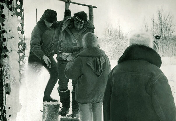 Редкие кадры со съемок фильма-драмы 1983 года "Торпедоносцы".