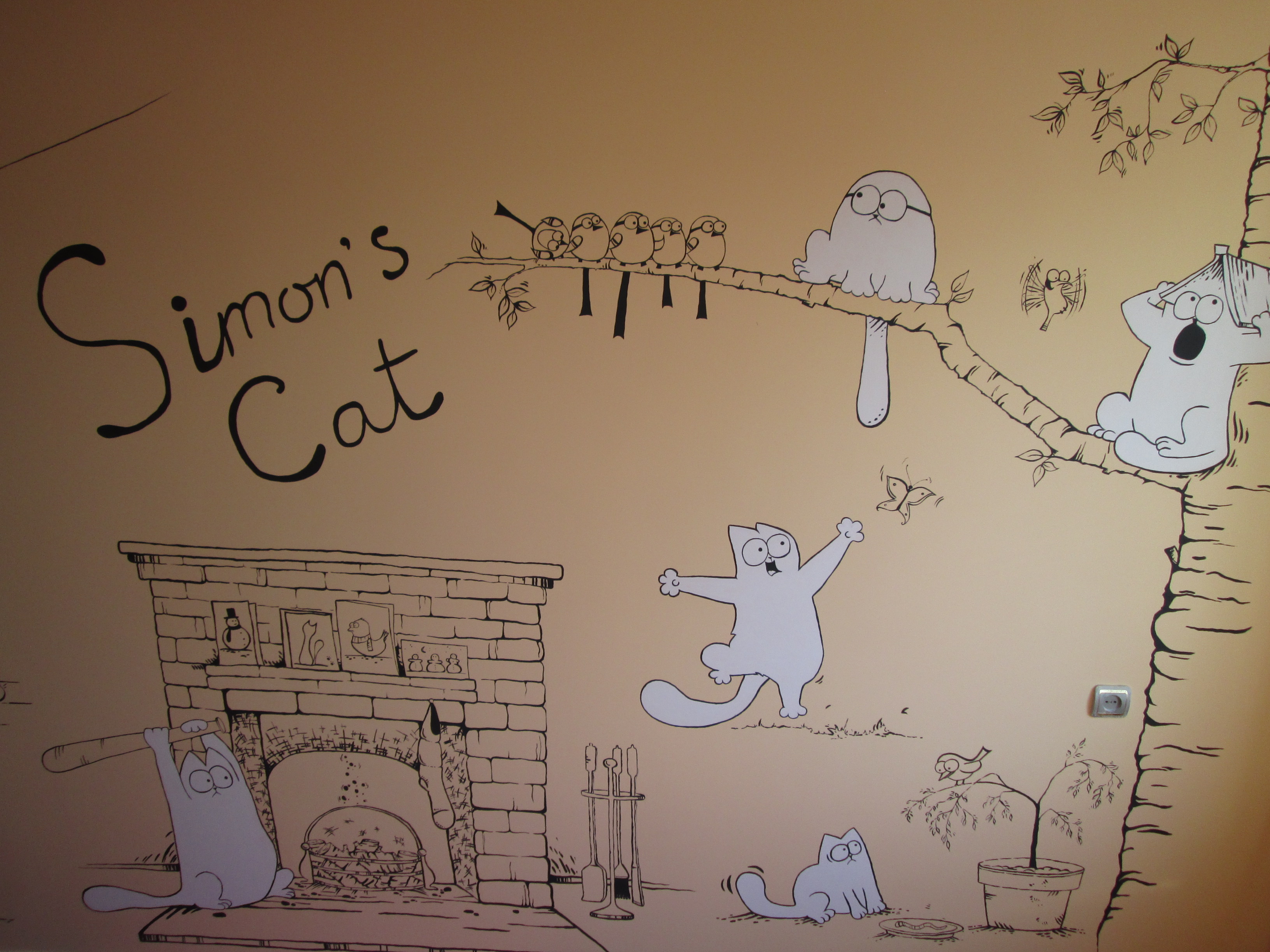 Приложение обои рисовать на расстоянии. Рисунки на стену. Рисунки на стену в комнату. Обои с котиками на стену. Котики на стену.