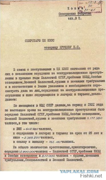 Полторы тыщи мильёнов было репрессировано в СССР!