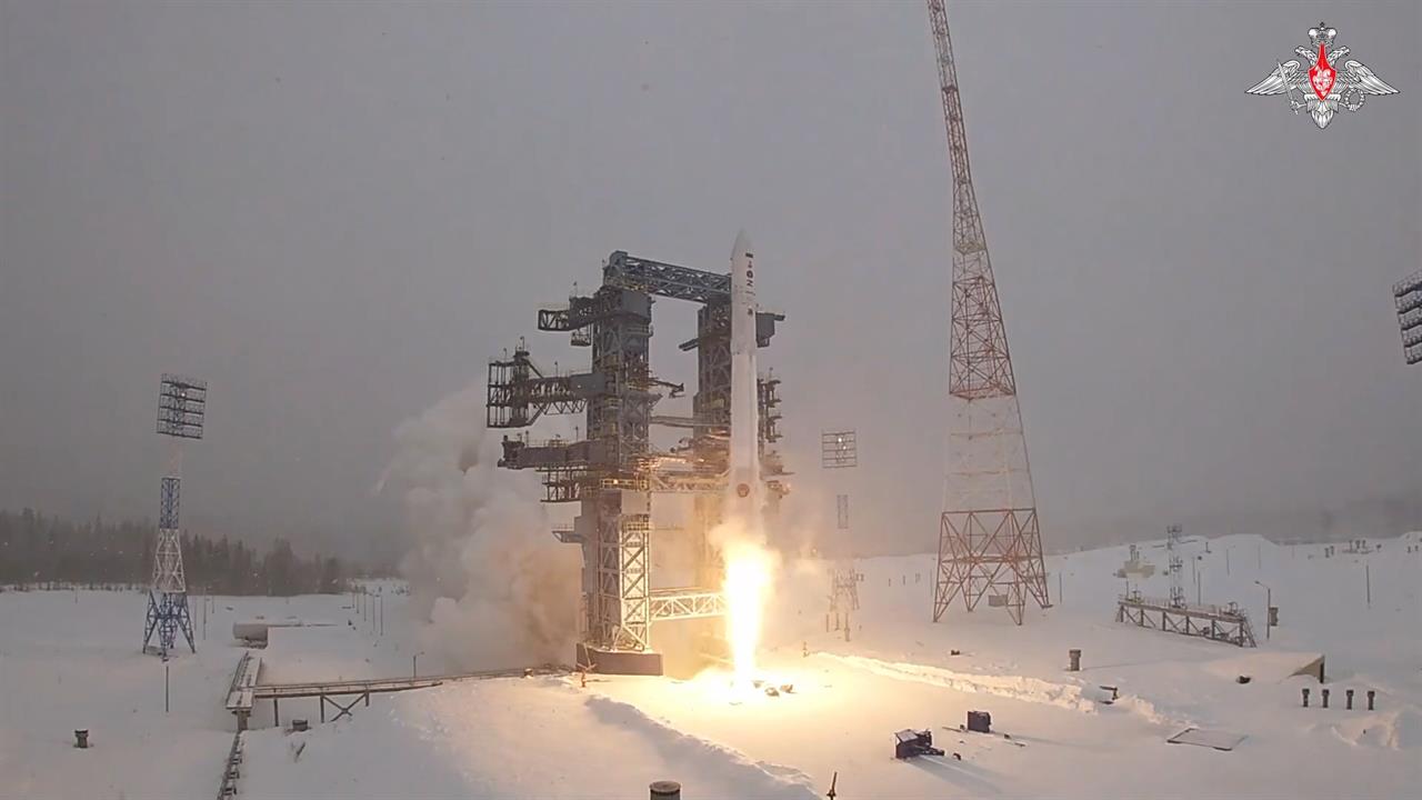 С космодрома Плесецк стартовала ракета-носитель «Ангара-1.2»  16.03.2025