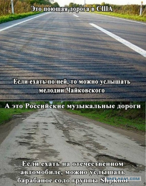 Специальные "ребрышки" по краям дороги