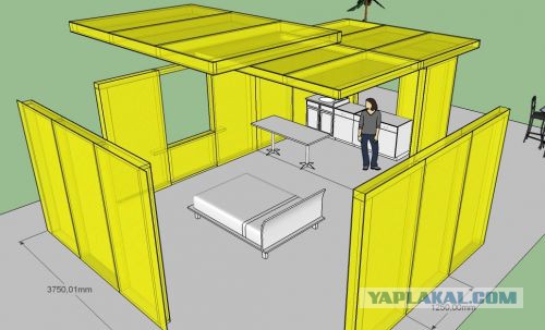 Модульный дом для дачи за 1000$ - 2дня строитества