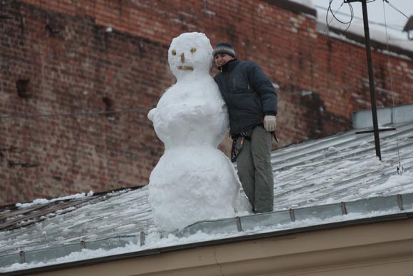 Польский снеговик-"годзилла"
